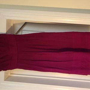 J. Crew wine prom/bridesmaid silk empire waist dress